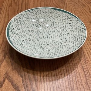 Lenox Marketplace Teal and White Decorative Bowl fine china